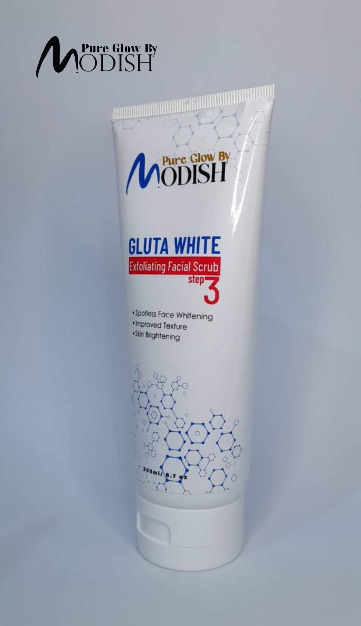 Gluta White Exfoliating Facial Scrub 200ml - Pure Glow By Modish